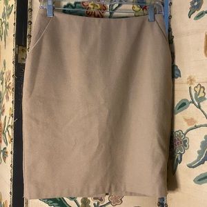 Pins & Needles Anthropologie camel wool pencil skirt